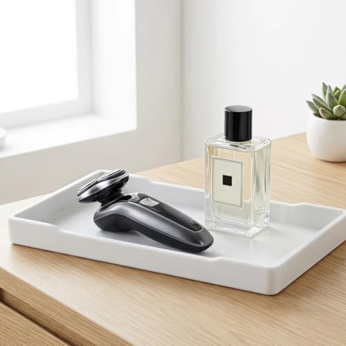 Bandeja para baño de melamina blanca de 5 piezas rectangular 6