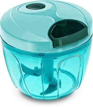 LDG WARE Plastic Vegetable Handy Food Chopper with 3 Stainless Steel Blades Cutter for Quick Chopping Vegetables Onion Tomato Baby-Food Dry-Fruit Garlic Carrot tools 650ML