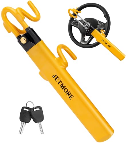 JETMORE Steering Wheel Lock Anti Theft Car Device with Adjustable Design Car Lock in Compatibility...