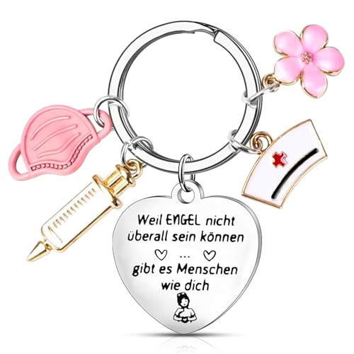 FLEXNOVA Schlüsselanhänger Krankenschwester Metall Schlüsselband Nurse Accessories für Pflegekräfte