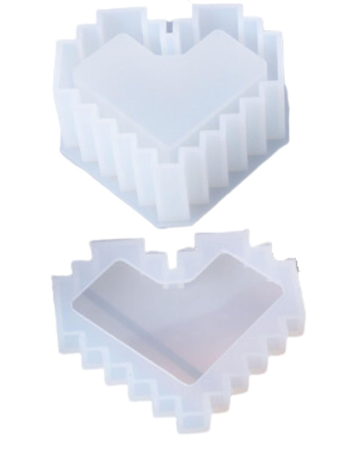 EnaMeena 1-Pack Zigzag-Shaped Storage Gift Box with Lid. Includes 2 Silicone Molds for Epoxy Resin Casting to Enhance Resin Art Creations, offering a Distinct and Personalized Touch. 1