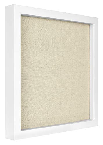 Image of MCS Linen Lined Shadow Box Frame, 10 x 10 in, White