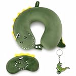 QuidToyzian – Reisekissen 2 In 1 Dinosaurier Plüsch, Nackenkissen U Form S