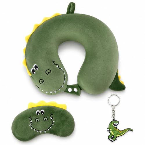 Reisekissen 2 In 1 Dinosaurier Plüsch, Nackenkissen U Form Set Mit