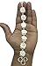 SULTANA GEMS Natural Shiva Eye Sterling Silver Link Bracelet, 925 Silver, 8.5 Inches, 36.4 Grams