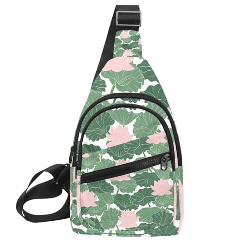 Sac de poitrine pour femme rose et vert imperméable pour rando