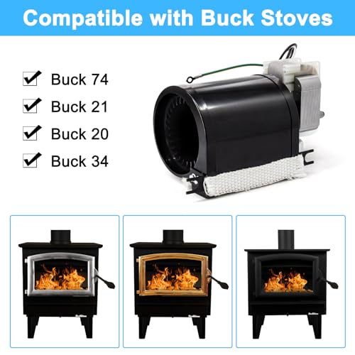 PE-SBR084 Blower Motor PESBR084 for Buck Wood and Gas Stoves, Distribution Convection Blower Motor for Buck Model 74, 21, 20, 34, 18, 51, 384 Stoves by Adviace - Image 2