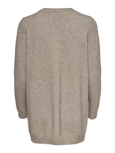 ONLY Damen Onllesly L/S Open Cardigan KNT Noos Strickjacke,Beige (Beige Detail: W. Melange),S – Ansicht 4