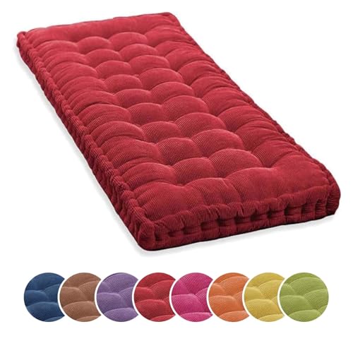 Outdoor Hollywood Swing Cushion 40 x 40 cm Durable & WeatherResistant Comfortable Seat Pad for Garden Furniture 3Seater Lounge Red 55 x 190 cm