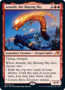 Magic: the Gathering - Atsushi, The Blazing Sky (134) - Kamigawa: Neon Dynasty