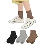 [Foot is Happy～足元に幸せを～] ゆるふわ ソックス 日本製 靴下 レディース ゆったり オーガニックコットン 表糸 綿100 コットン 消臭 臭わない 抗菌防臭 部屋着 通学 通勤 室内 (JP, 数字サイズ, 22.0 cm, 25.0 cm, 3, ブラック、ダークグレー、ブラウン)