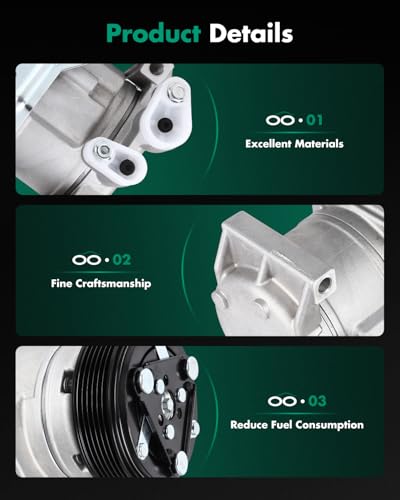 Image of SCITOO AC Compressor for Subaru for Forester 2.5L 2011-2013 | Fast Cooling, Ultra Low Noise (≤72 dB)Air Conditioner Compressor with Clutch, Easy Installation, 73111SC020