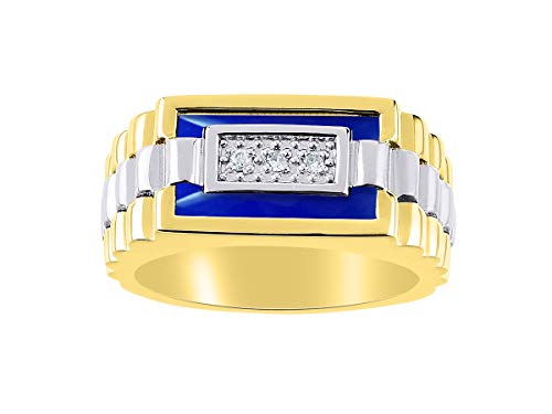 Bague quartz bleu et diamants RYLOS, le cadeau de créateur idéal pour marquer un moment unique