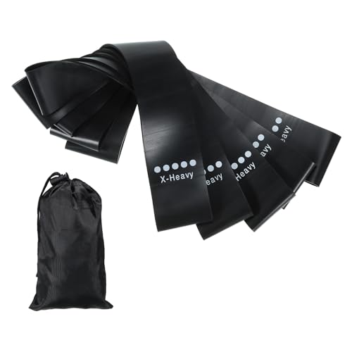 PATIKIL Resistance Bands Set, 5 Pack 30-40 LBS Stretch Workout Bands with Carry Bag for Pilates Yoga Gym Outdoor Exercise, Black