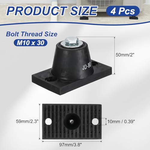 Isolateur de vibrations mini condensateur CVC support de montage PATIKIL 4x - 2