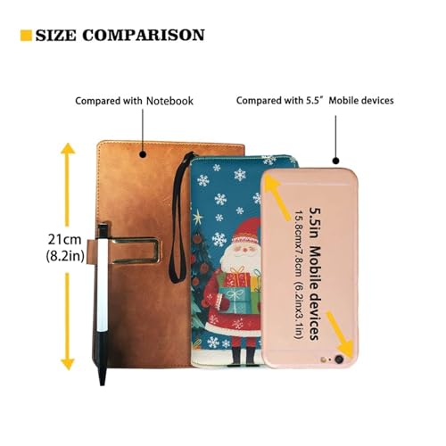 Image of Bulopur Santa Claus Wristlet Wallet for Women Christmas Slim Thin RFID Blocking Credit Card Wallets Long Bifold PU Leather Card Holder Organizer Clutch Billfold with Zipper Ladies Girls Gift