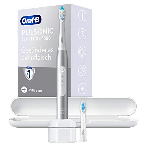 Oral-B Pulsonic Slim Luxe 4500 Elektrische Schallzahnbürste/Electric Toothbrush, 2 Aufsteckbürsten, 3 Putzmodi für Zahnpflege +...