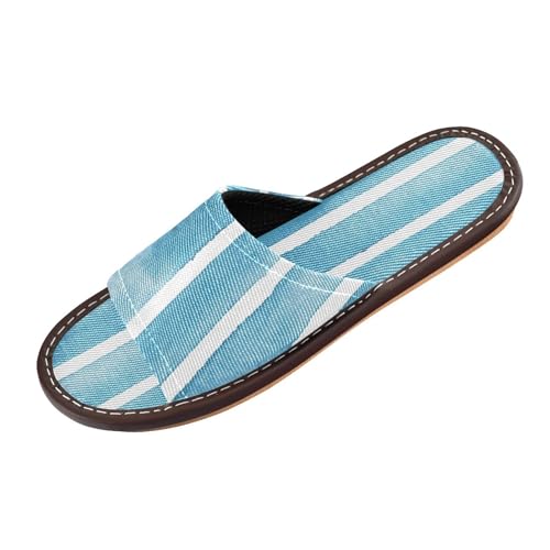 Bathroom Sandal Indoor Outdoor Open Toe Home Shoes for Travel, Pool, Party Breathable Soft Teal Blue