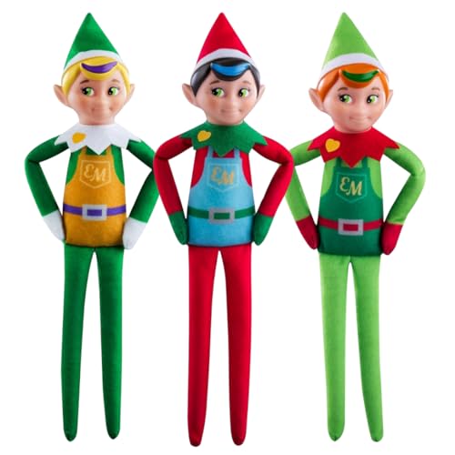Elf Mates Triple Pack – Kindness, Cheer, and Love – Official Elf on the Shelf Companions for Holiday Fun – Scout Elf Friends – Includes 3 Plush Elves
