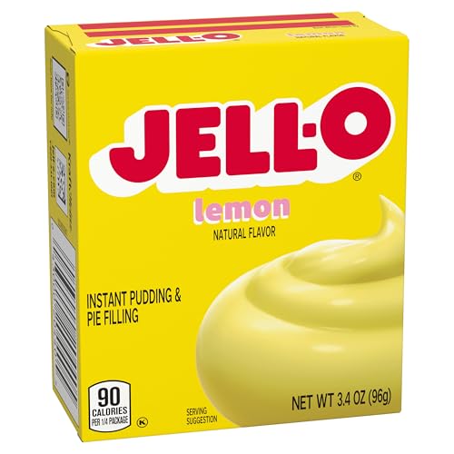 Image of Jell-O Instant Pudding & Pie Filling, Lemon Flavored, Fat Free, Quick & Easy Dessert, 3.4 oz (Pack of 3)
