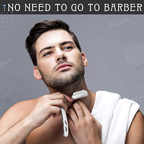 Hunter Jack Beard Grooming Kit For Men, 3Pc - Metal Comb, Beard Scissors, Straight Razor - Great For Beard Growth, Trimming & Styling Your Mustache And Beard Care - Premium Gift Box & Free Ebook #TOP7