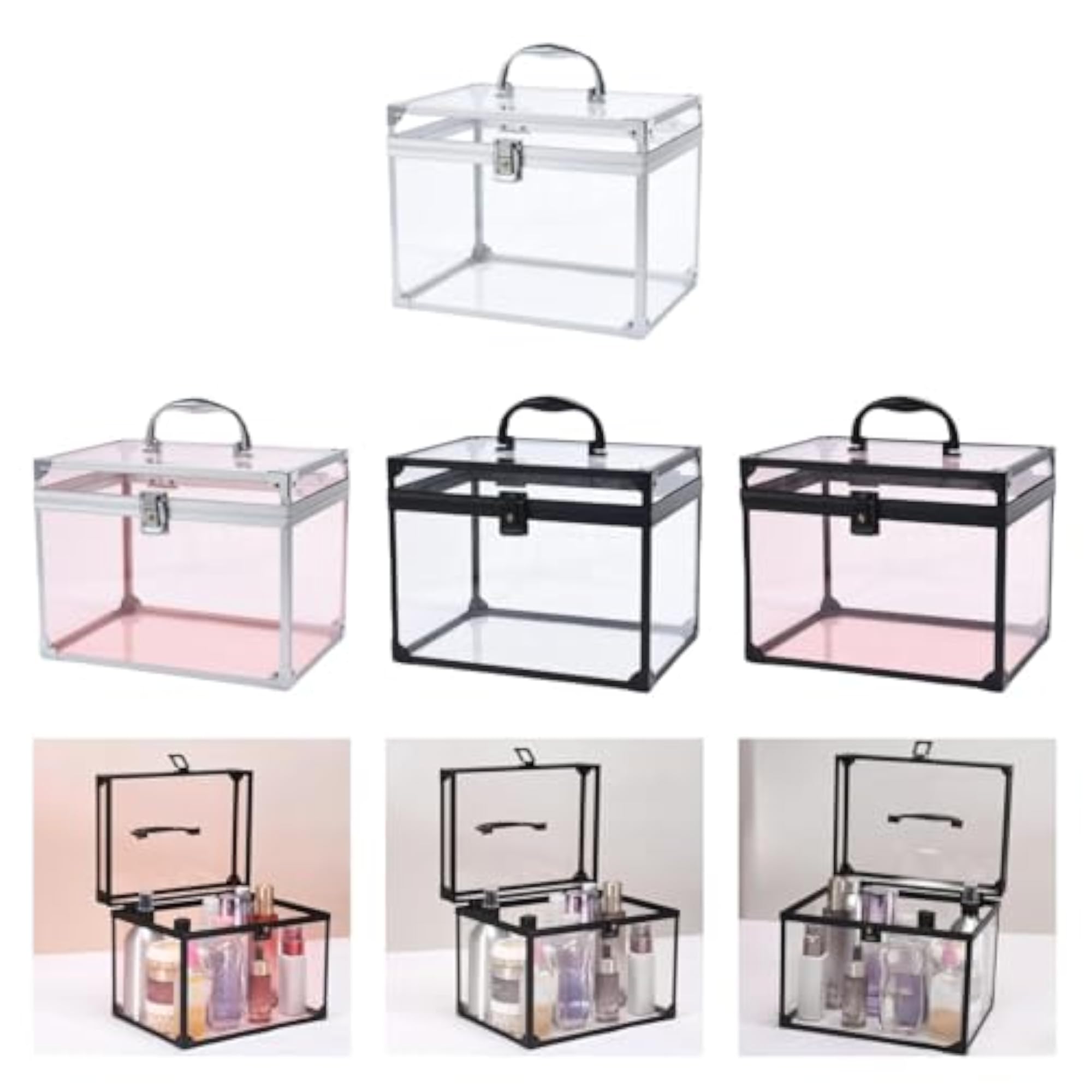 Acrylic Makeup Case Clear Crown Box