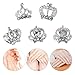 ARTIBETTER 50pcs 3d Alloy Nail Charms Crown Studs Metal Manicure Charms for DIY Nail Art Decoration Accessories Random Style
