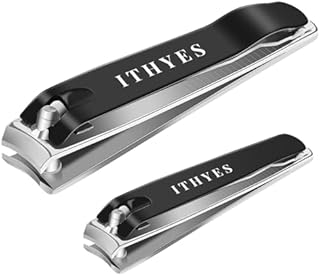 Ithyes Nail Clippers Nail Cutter Set Toenail Fingernail Clippers Kit for Thick Nails Stainless Steel Sharp Sturdy Trimmer for Men & Women, Set of 2