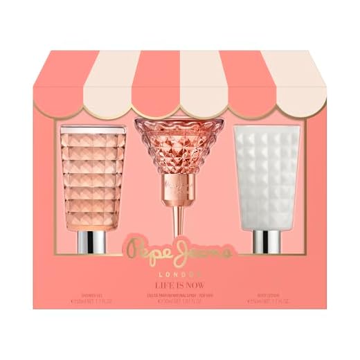 Pepe Jeans Life Is Now For Her Estuche Regalo Perfumes de Mujer Pack de 3 Piezas Eau de Parfum 30ml, Body Lotion 50ml y Shower Gel 50ml Set Fragancia Floral y Oriental