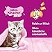 WHISKAS Milch-Kätzchen Katzensnacks 2-12 Monate 6 x 50g – Spezielle Snacks für Kätzchen mit Milchgeschmack