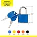 Suitcase Locks with Keys, 5pcs Colored Small Suitcase Luggage Padlocks with Keys Metal Travel Padlocks for Luggage Lock Backpack Gym Locker Laptop Bag Multicolor