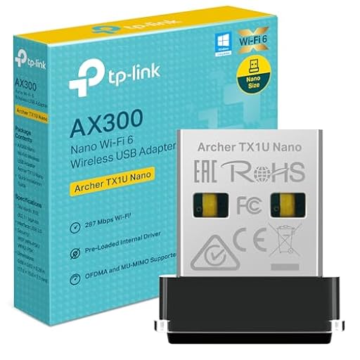 TP-Link Archer TX1U Nano WiFi Adapter for PC, Wi-Fi Wi-Fi Stick, Plug & Play, Nano Size, MU-MIMO, Access Point Mode, Compatible with Windows, Wi-Fi 6 AX300 | Ya disponible en tu tienda friki favorita! En mundofriki.es!
