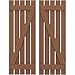 Ekena Millwork ARW102SB519X80BTH Americraft Five 2 Exterior Real Wood Spaced Board-n-Batten Shutters w/Z-Bar (Per Pair), 19 1/2"W x 80"H, Burnt Toffee
