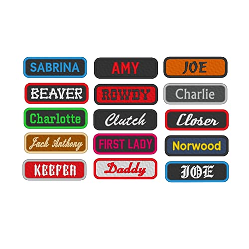 Custom Embroidered Name Tag Title Patch Motorcycle Biker Mc Badge 3" X 1" (A) #TOP1