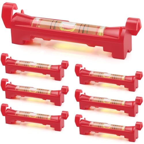 TXXATX 7 Pcs String Line Level Post 75mm Hanging Bubble Line Impact Resistant Spirit Level for Plumbing Surveying Bricklaying Engineering Metalworking Tiling Building Trades