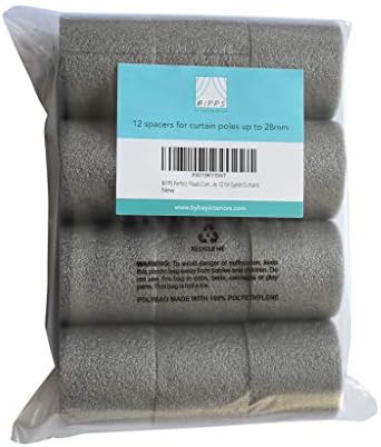 Curtain Spacers 5cm BIPPS Perfect Pleats 12 Pack for Poles up to 28mm Eyelet Curtains