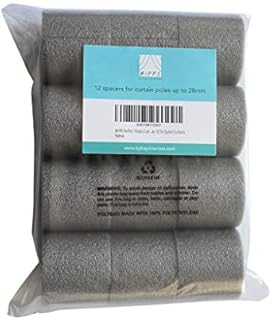 Curtain Spacers 5cm BIPPS Perfect Pleats 12 Pack for Poles up to 28mm Eyelet Curtains