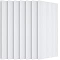 BUBOS 10 Pack Large Acoustic Panels,47.2" X 23.6" X 0.4" Acoustical Wall Panel,Self-Adhesive Sound Proof Foam Panels, Decorative Soundproof Wall Panels for Home Studio Office (White)