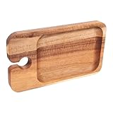 Facile à transporter : conçu pour être transporté aisément, ce plateau en bois est idéal pour les pique-niques et autres activités de plein air, ainsi que pour servir des desserts ou du fromage