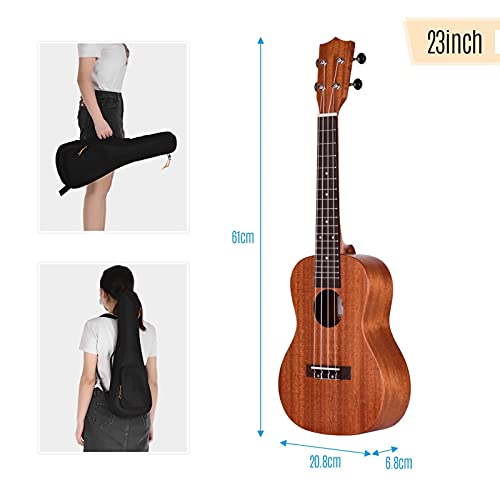 Ukulélé Soprano Concert De 23 Pouces Ukulélé en Acajou Bois Hawaii Guitare pour Les Joueurs Débutants Et Professionnels… - Les Beatles, Paul McCartney, John Lennon, RIngo Starr, George Harrison Ukulélé Soprano Concert De 23 Pouces Ukulélé en Acajou Bois Hawaii Guitare pour Les Joueurs Débutants Et Professionnels… – Image 3