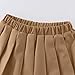 Girls School Uniform A-Line Skirt Stretchy High Waisted Flowy Shorts Kids Cute Flared Pleated Skater Skirts for 2-17 Years