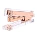 LOMOFI Acrylic Rose Gold Desktop Stapler - A Classic Modern Design - Elegant Office Desk Accessory
