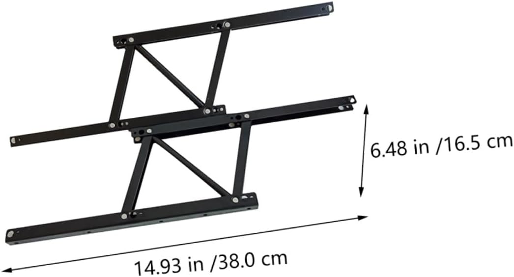 1pair Table Spring Lifting Frame Folding Mechanism for Coffee and Tea Tables Space-Saving Design Safety Buffer Black Versatile Furniture Accessory