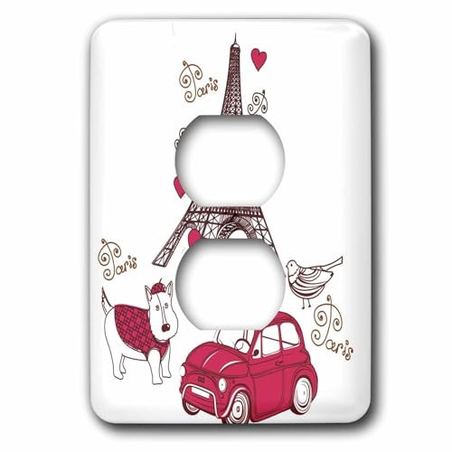 Paris en rose cache prise double pour masquer vos murs abîmés - 2