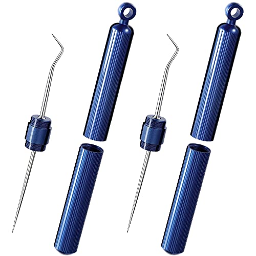 2 Pieces Multifunctional Toothpick Double Ended Stainless Steel Toothpicks Portable Dental Tools Cleaning Tools Kit Stainless Steel Dental Scaler Pick Hygiene Plaque Remover