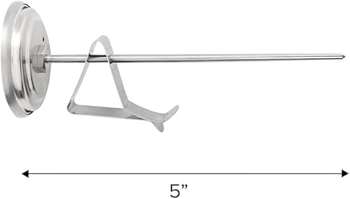 Miniatura 7 de Nexgrill Termómetro para freír  Lectura instantánea de acero inoxidable de 5 pulgadas con clip para olla, termómetro de pescado, carne y aceite para