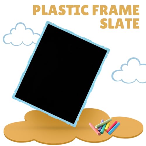 Image of Tokyodo Kids Double Sided Slate Board | Reusable Chalk Writing Pad & Educational Learning Toy for Drawing, Writing & Alphabet Practice with Word Learning Cards (22X27 CM, Badami, with Hindi Words)