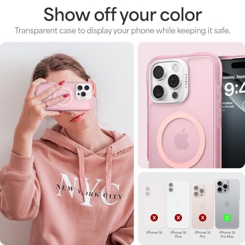 Image of Spigen Cyrill UltraSheer Mag | iPhone 16 Pro Max Case | iPhone 16 Pro Max Back Cover | TPU+Poly Carbonate - Pink