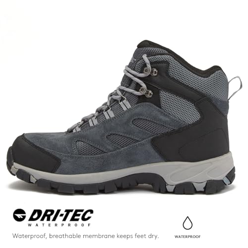 Image of HI-TEC Yosemite WP Mid Waterproof Hiking Boots for Men, Lightweight Breathable Outdoor Trekking Shoes