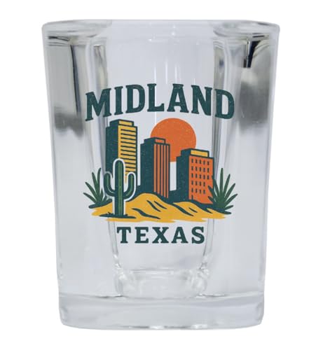Vaso Souvenir Texas Vintage 2 oz Cuadrado